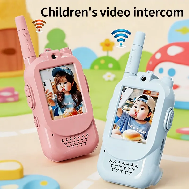 2PCS Kinder Video Walkie Talkie Interaktion Niedliches Spielzeug Wiederaufladbar