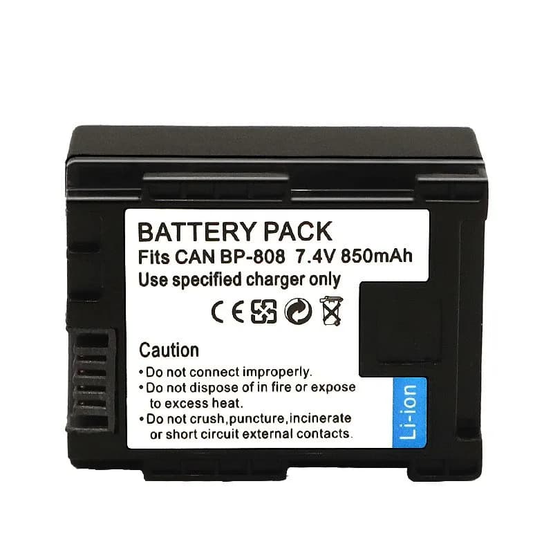 850mAH Akku für Canon BP-808 2740B002 FS11 VIXIA HF G10 FS40 VIXIA HF G Batterie