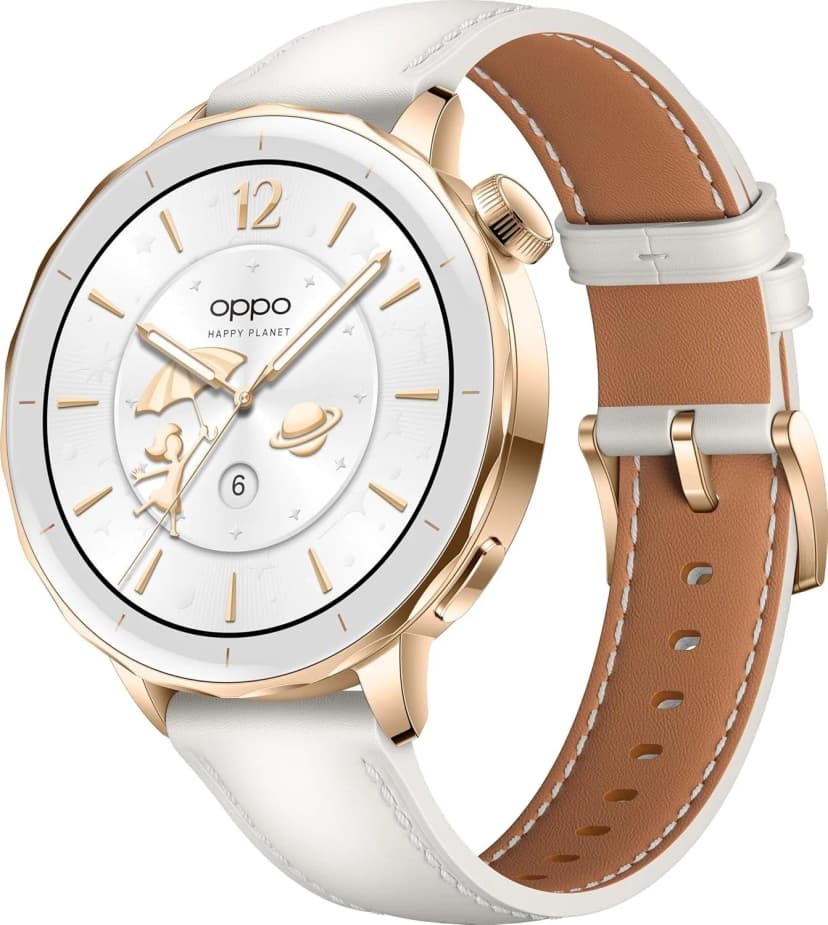 OPPO Watch X2 Mini Glimmer Gold GPS Android kompatibel Leder Armband