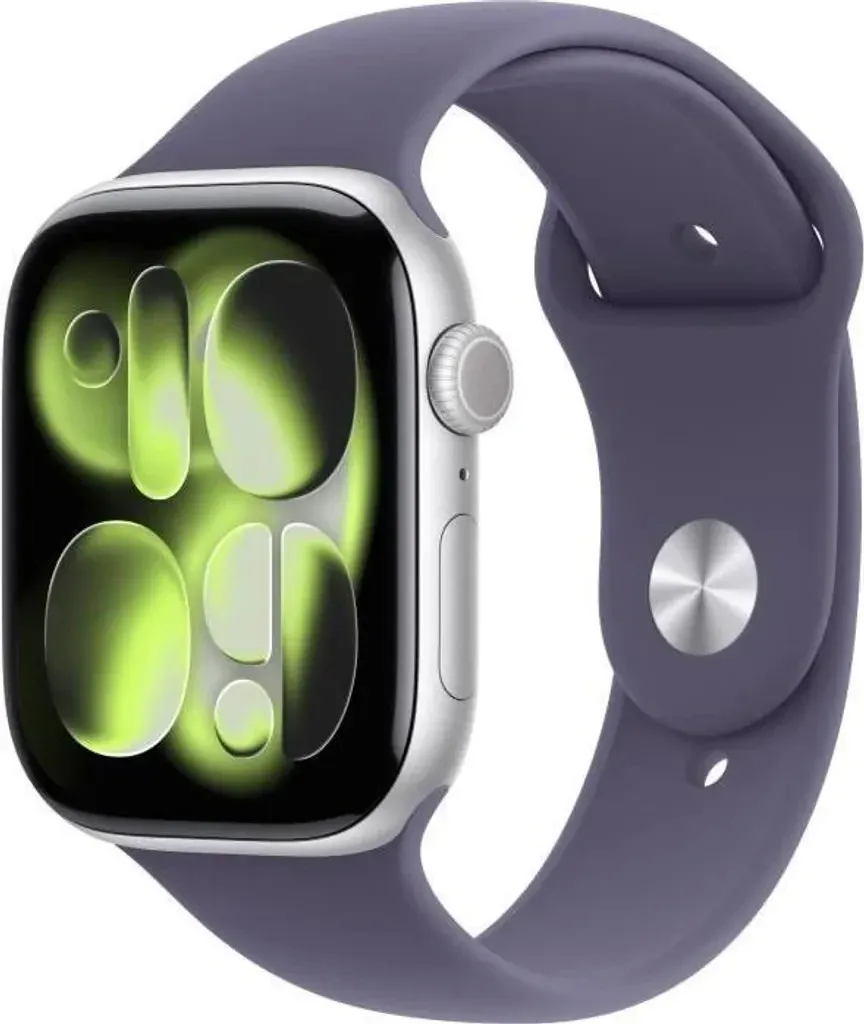 Apple Watch Series 11 5G 42mm Aluminium Silver Sport Band Purple Fog S/M - NEU -