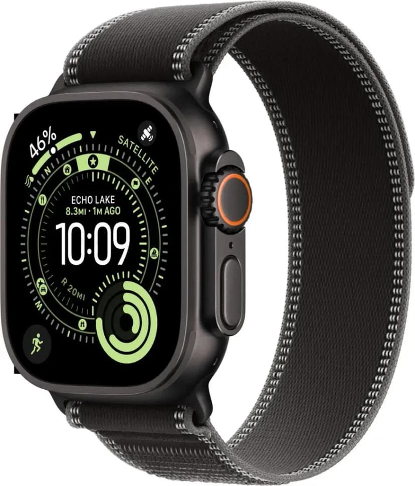 Apple Watch Ultra 3 Titanium Black Trail Loop Black M/L