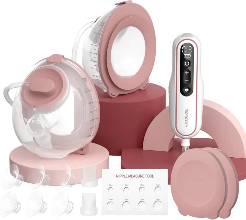 Momcozy V2 Pro Milchpumpe Elektrisch, Tragbare Doppelmilchpumpe