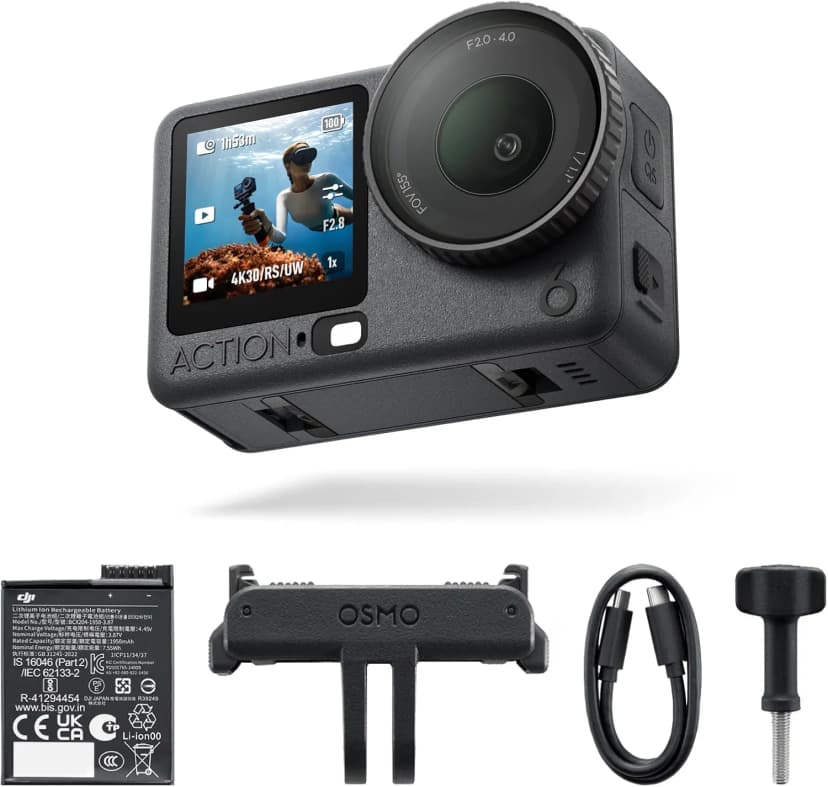 DJI Osmo Action 6 Essential Combo Touchscreen 38 Megapixel Pre-Record
