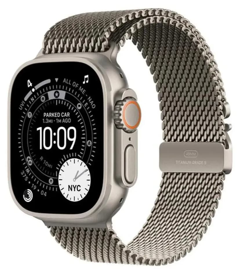 Apple Watch Ultra 3 Titanium Natural Milanese Loop Natural S