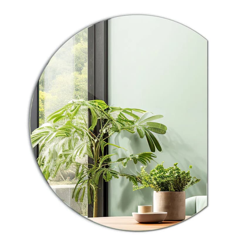 Badezimmerspiegel abgeschnittener Kreisspiegel Wand hängende für Flur 80 cm