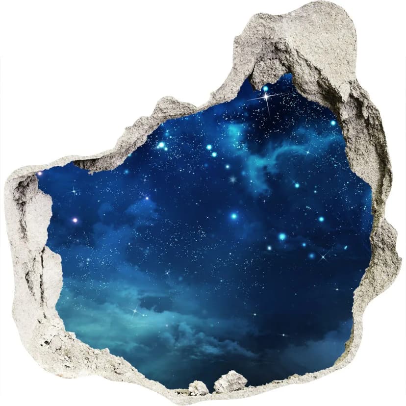 Sternenhimmel 125x125 cm 3D Effekt Tapete Wandbilder XXL Selbstklebende