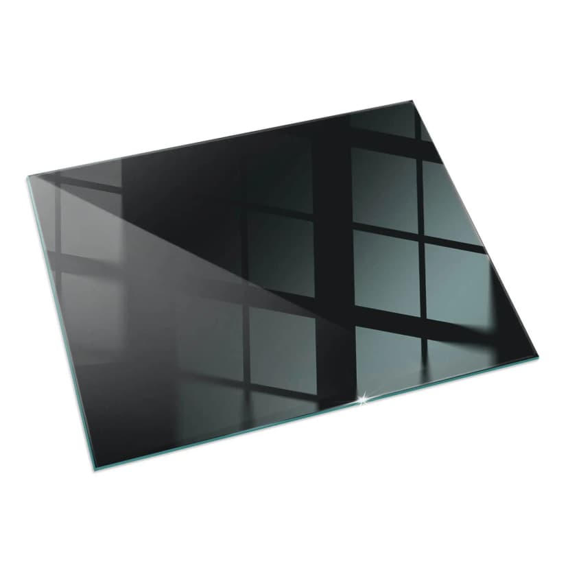 Glas Ofenplatte Kaminglas Ofenglas Kaminplatte Farbe Dunkler Graphit 60 x 40 cm