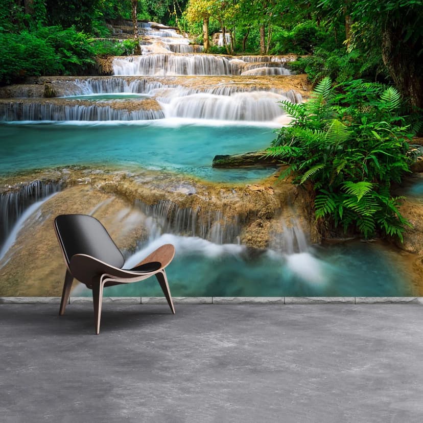 Vlies-Fototapete Fototapeten Tapete aus Vlies Poster Foto Wasserfall Thailand