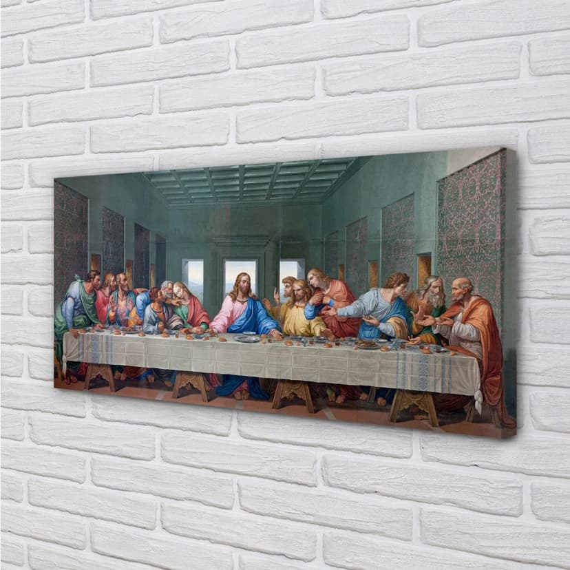 Tulup Leinwandbild 120x60 Wandkunst Art letzter Abendmahl