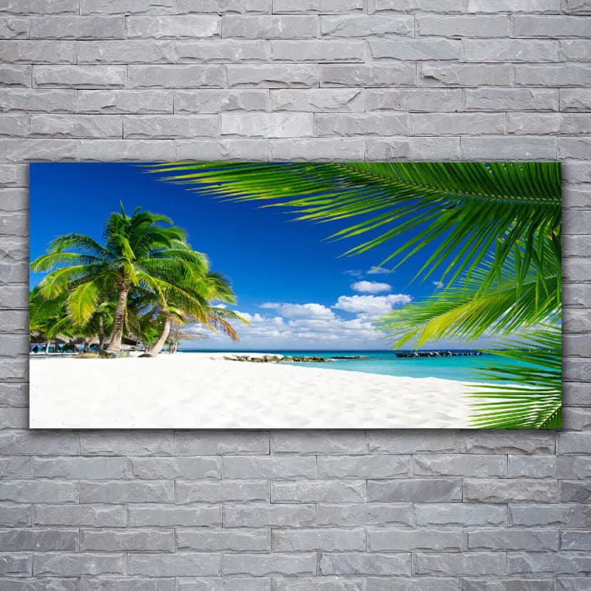 Leinwand-Bilder Wandbild Canvas Kunstdruck 120x60 Strand Palmen Landschaft