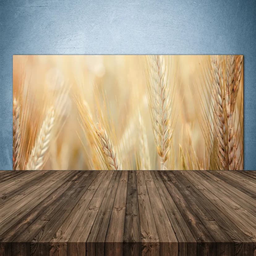 Küchenrückwand aus Glas ESG Spritzschutz 140x70cm Weizen Pflanzen