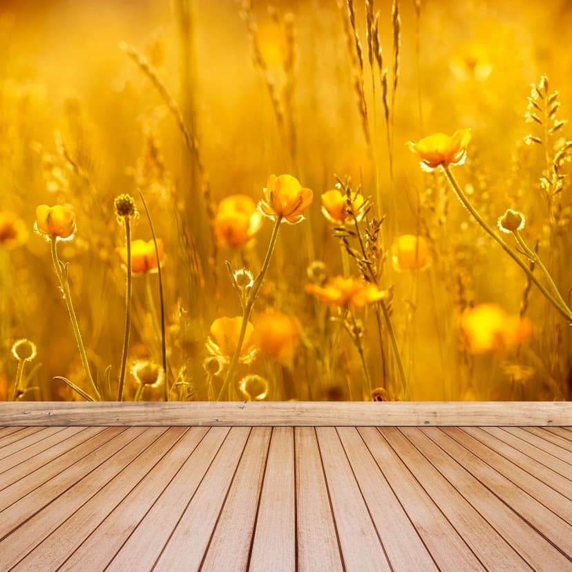 Vlies-Fototapete Fototapeten Tapete aus Vlies Poster Foto Wiese Blumen