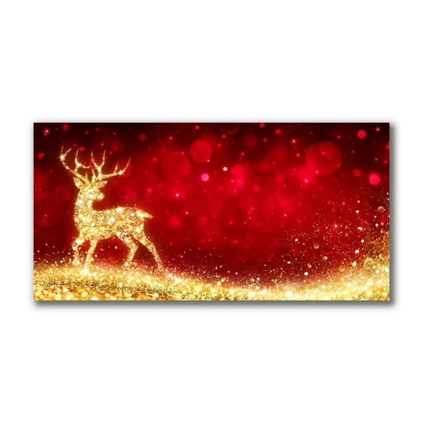 Tulup Leinwandbild 100x50cm Photo Leinwand Canvas - Rentier Weihnachten