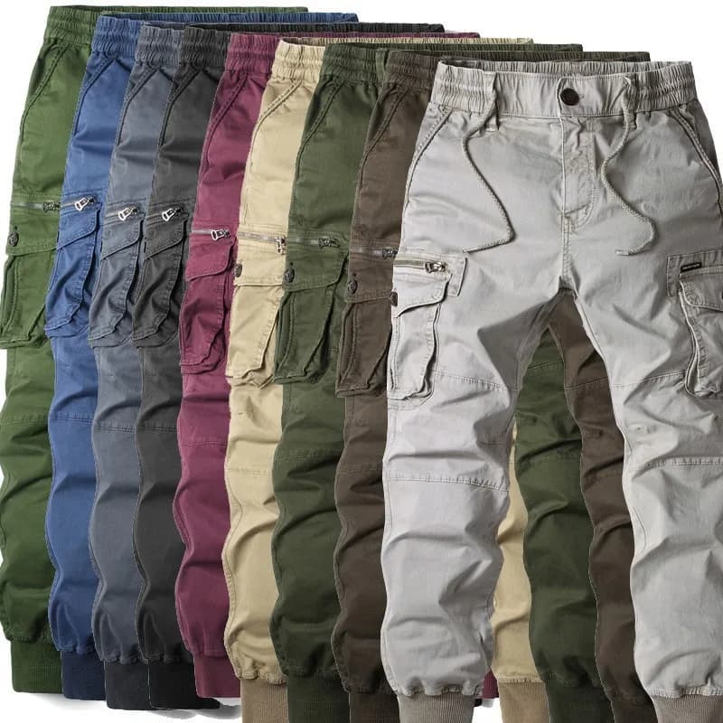 Herren Cargo Hose Baumwolle Arbeitshose Tactical Combat Outdoor Wanderhose