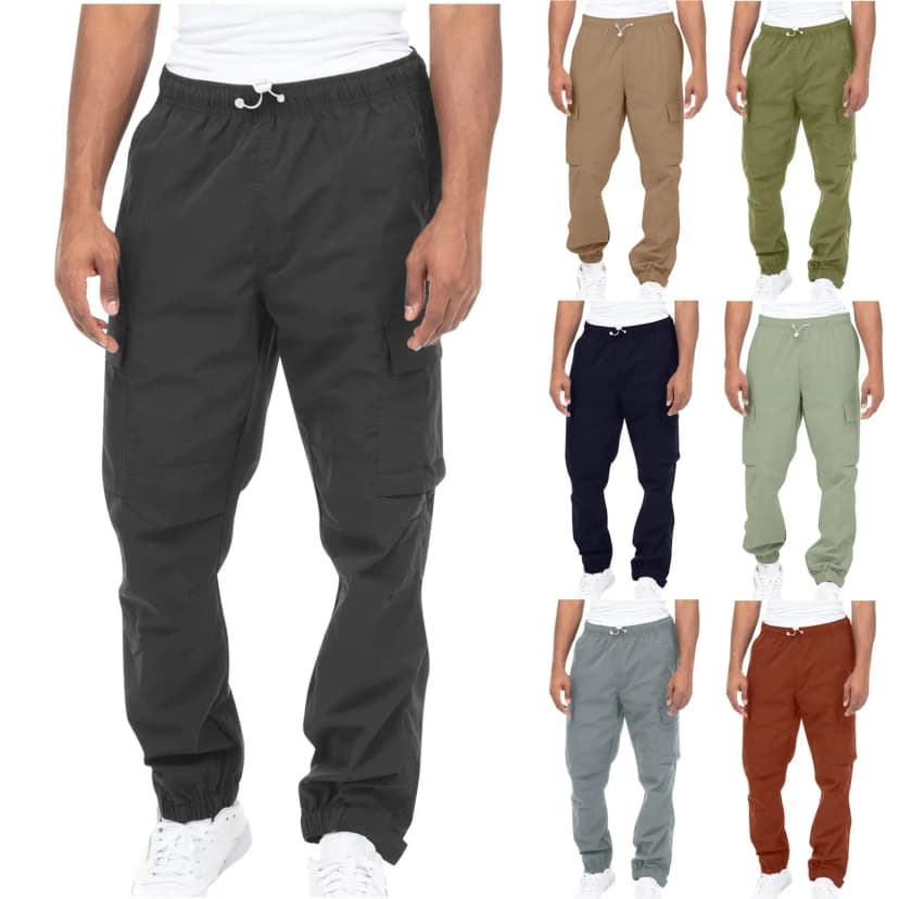 Herren Cargo Hose 100% Baumwolle Arbeitshose Tactical Combat Outdoor Wanderhose