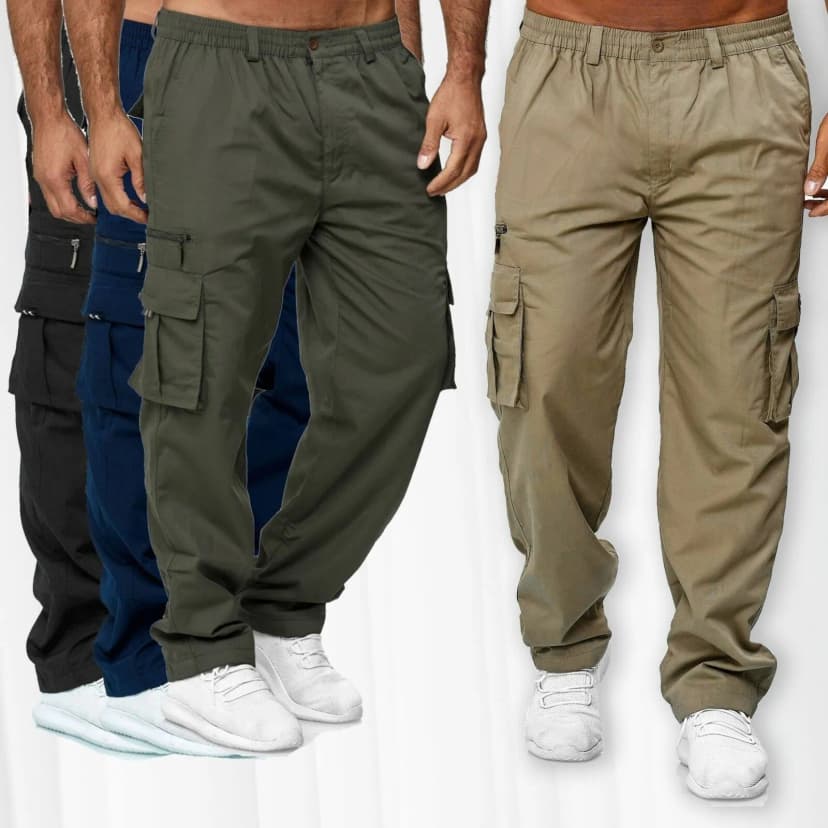 Herren Cargo Hose Baumwolle Arbeitshose Tactical Combat Outdoor Wanderhose
