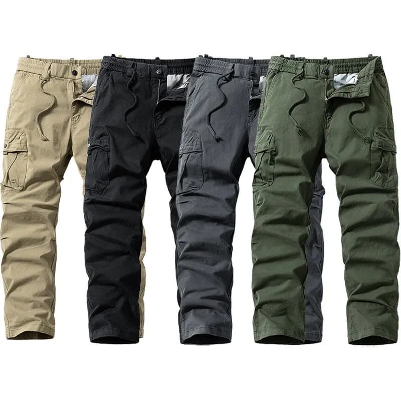 Herren Cargo Hose Baumwolle Arbeitshose Tactical Combat Outdoor Wanderhose