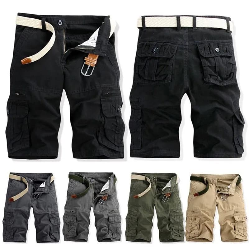 Herren Cargo Siebente Hose Cotton Arbeitshose Tactical Combat Herren Shorts