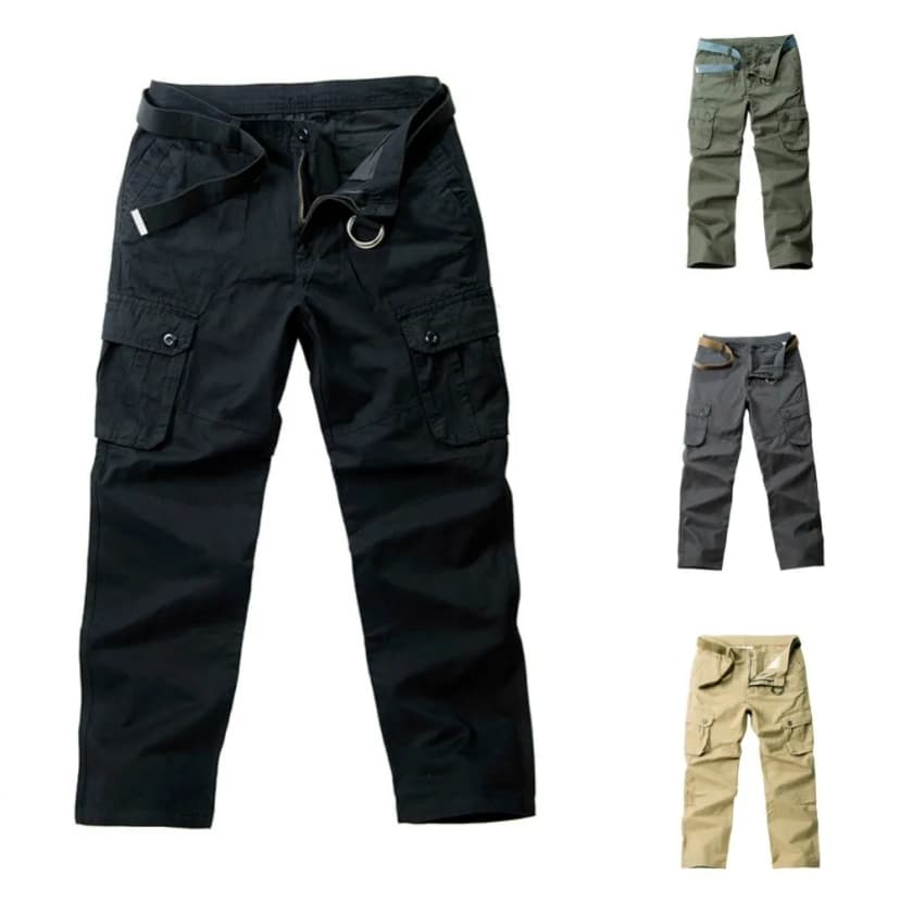 Herren Cargo Hose 100% Baumwolle Arbeitshose Tactical Combat Outdoor Wanderhose