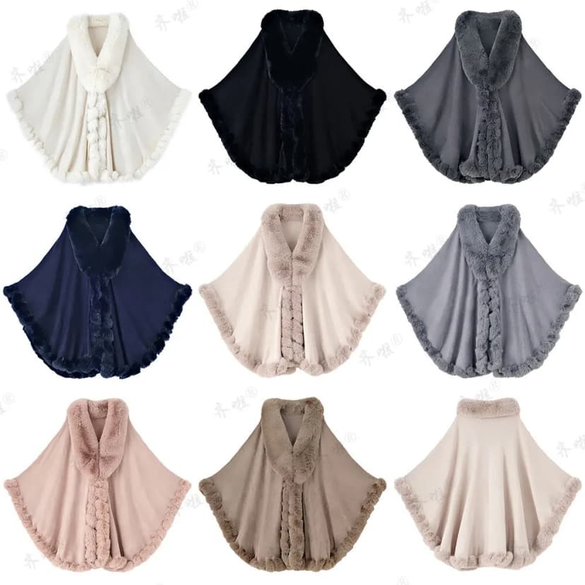 Damen Abschlussball echt warm elegant Strick Cape Stola Hochzeit Tuch Halstuch