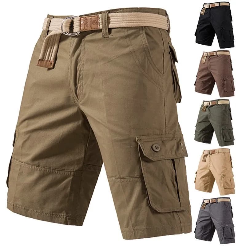 Herren Cargo Hose Cotton Arbeitshose Tactical Combat Herren Shorts Ohne Gürtel