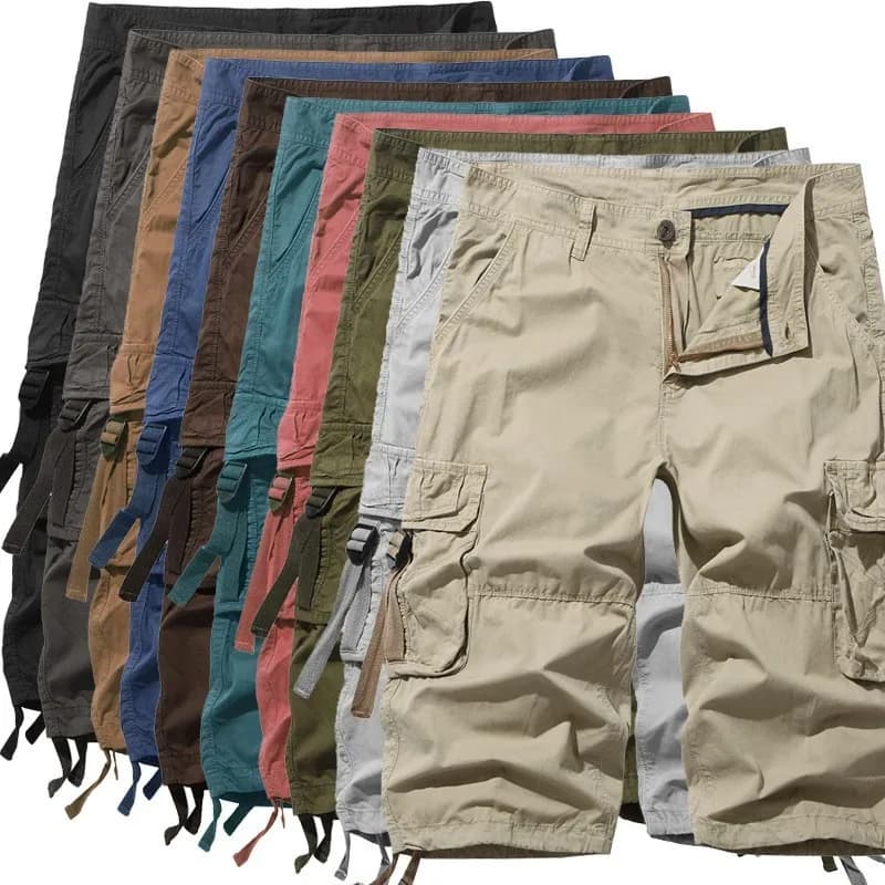 Herren Cargo Siebente Hose 100%Cotton Arbeitshose Tactical Combat Siebente Hosen