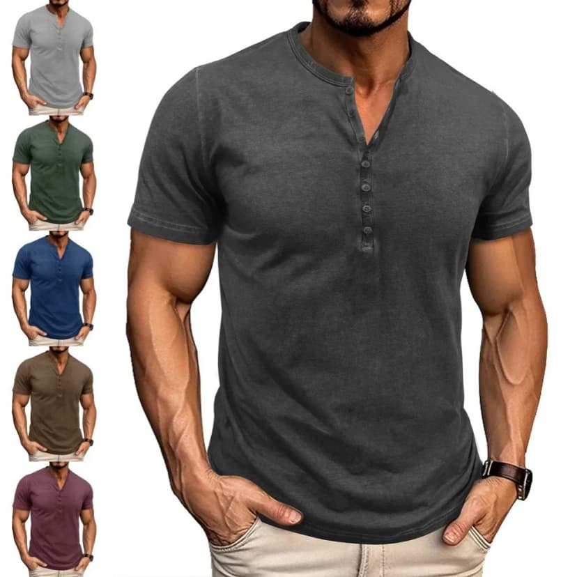 Herren T-Shirt Activewear Freizeit U-Ausschnitt Männer Sommer Outdoor Wear