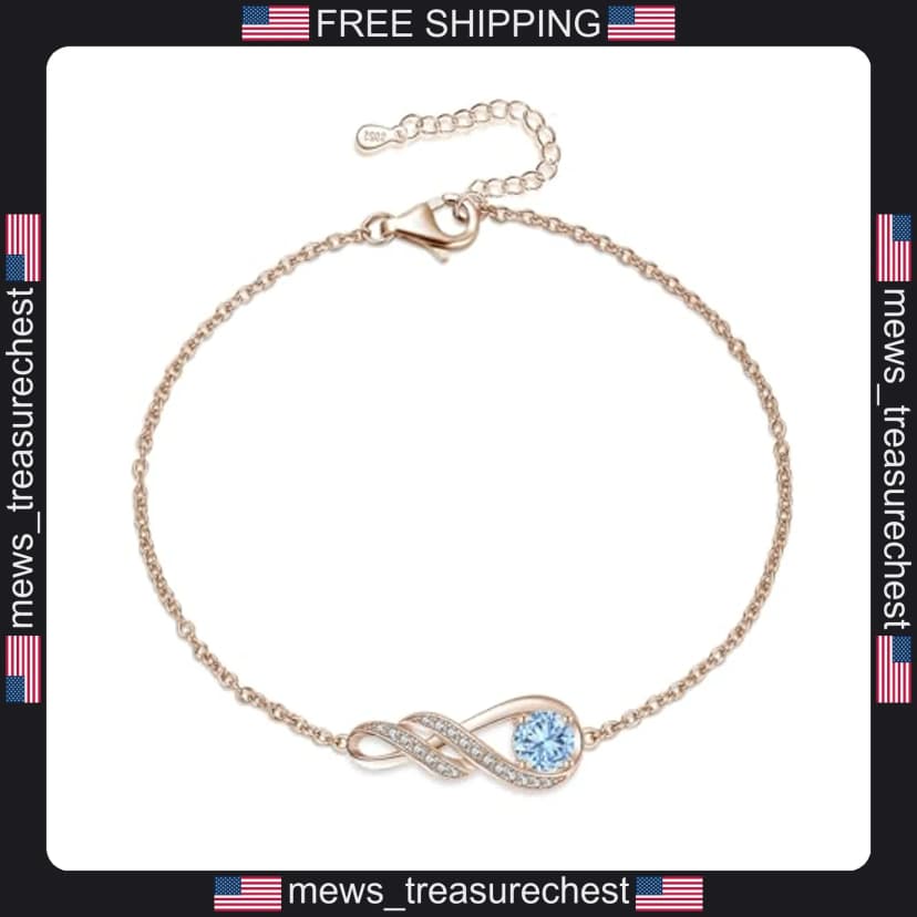 Infinity Geburtsstein Armband für Frauen, Geburtstag Schmuck Geschenk