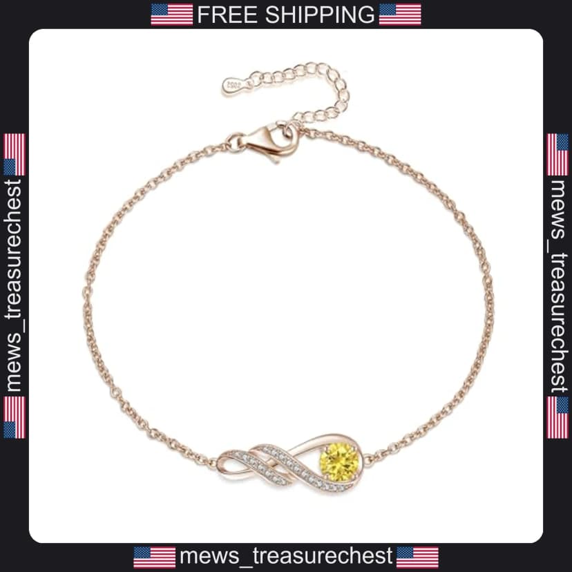 Infinity Geburtsstein Armband für Frauen Geburtstag Schmuck Geschenke