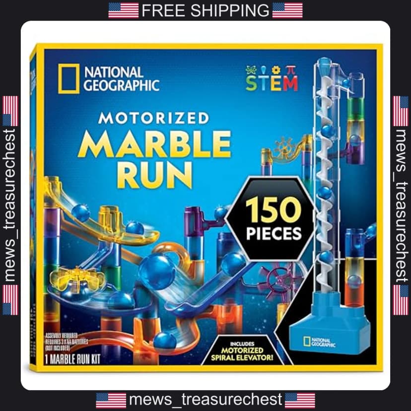National Geographic Motorisierte Murmelbahn Bausatz 150 Teile