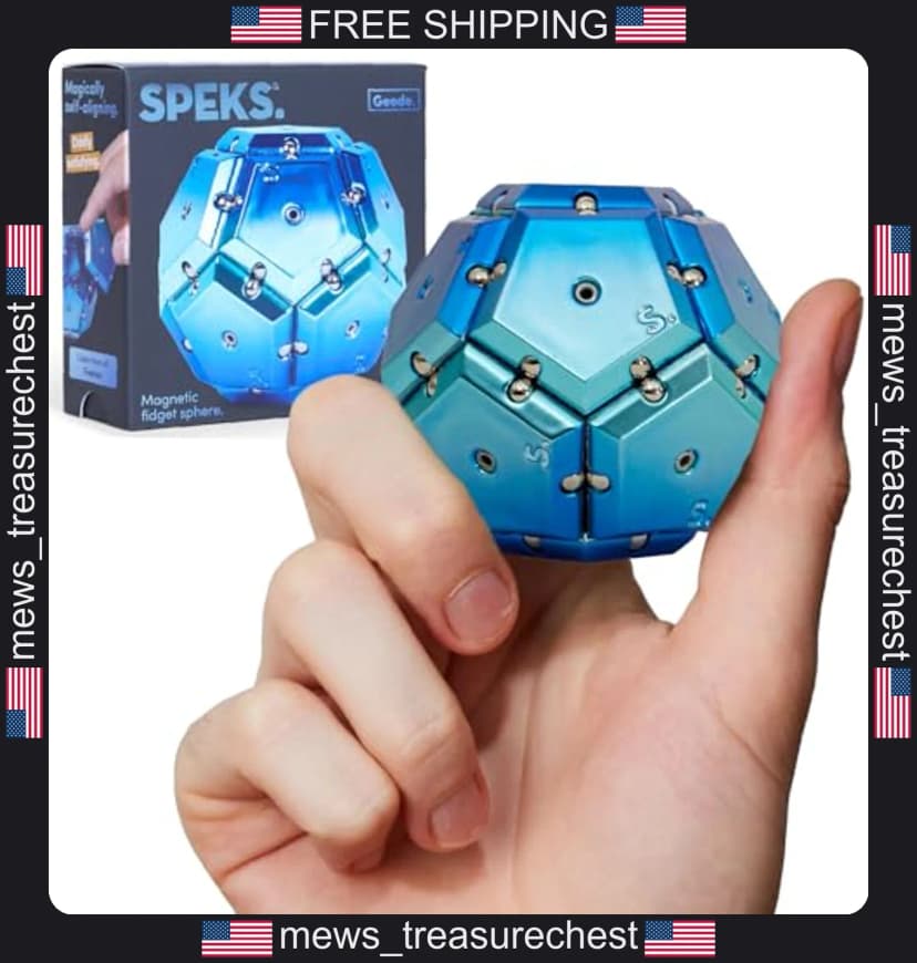 Magnetisches sensorisches Fidget-Tool für Stressabbau und Fokus, Geoden-Set