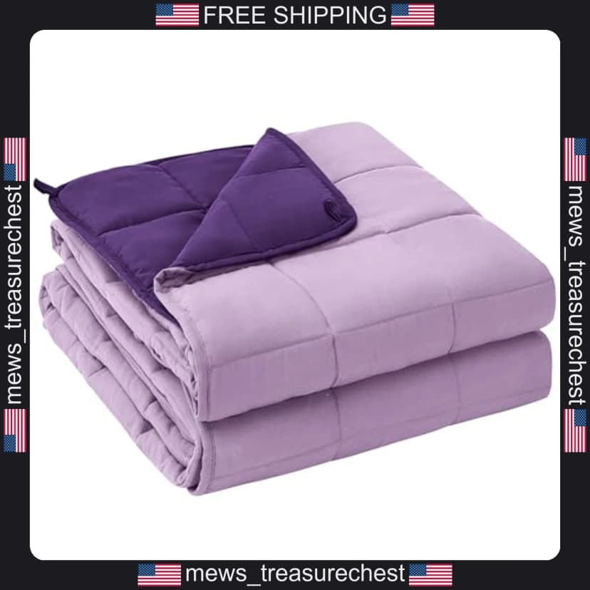 Gewichtsdecke für Erwachsene 20lbs Queen Size 60x80 lila