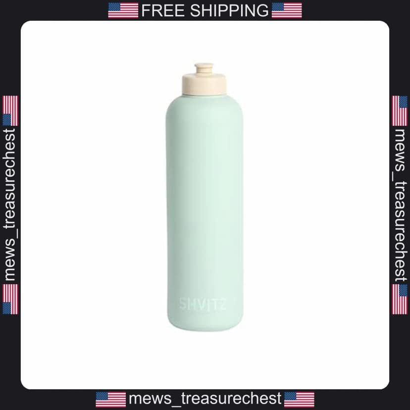 Sport Trinkflasche 24oz BPA frei drückbar auslaufsicher für Fitnessstudio &