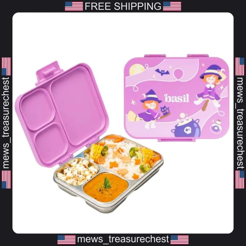 Edelstahl Bento Box 3 Fächer Auslaufsicher Brotdose
