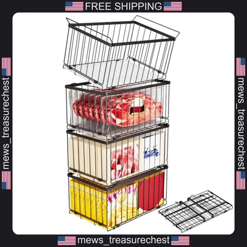 Gefrierschrank Organizer Behälter für 5-9 Cu.Ft Gefriertruhe, faltbar
