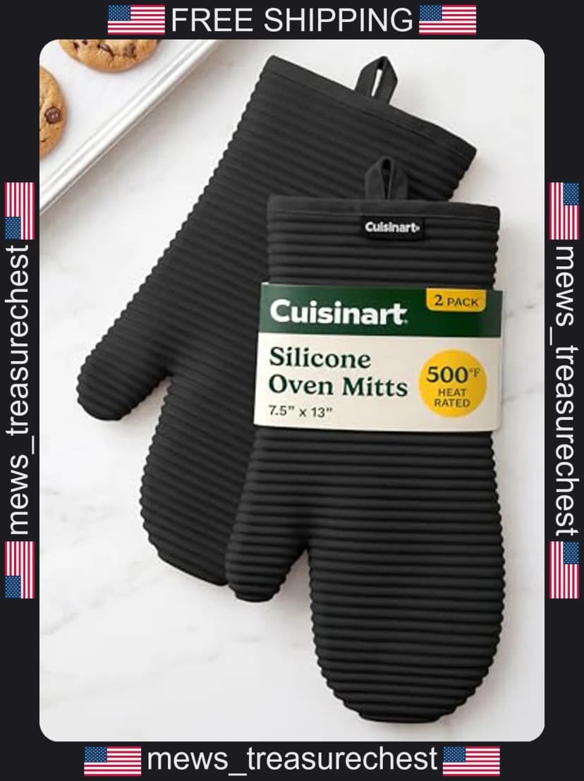 Silikon Ofenhandschuhe 2er Pack 13 Zoll Hitzebeständig bis 500°F