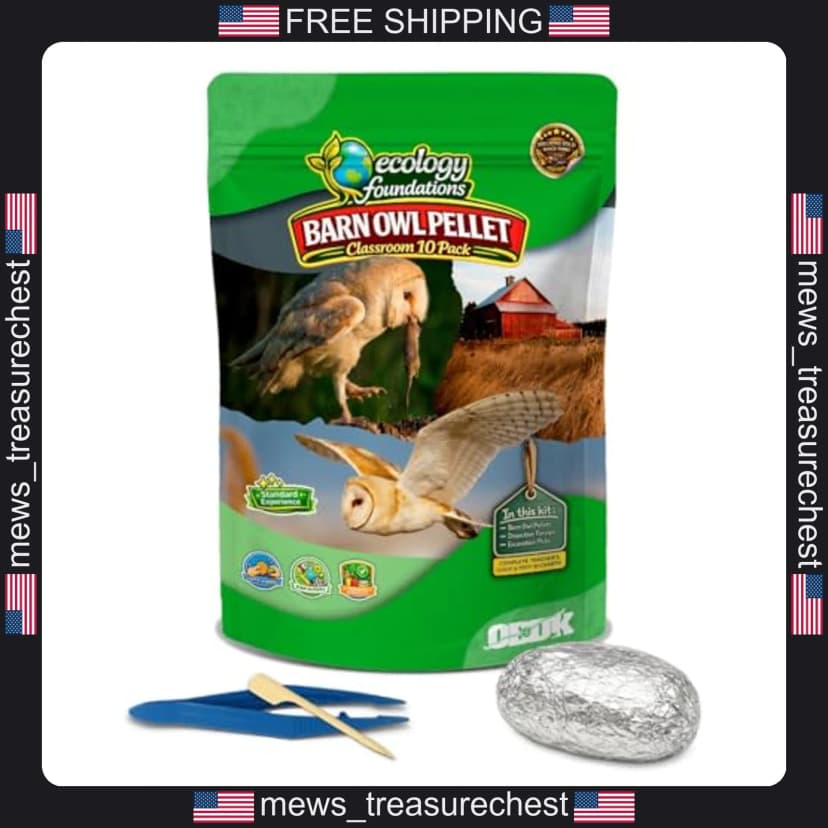 Schleiereule Pellets zum Präparieren Klassenzimmer Set 10er Pack
