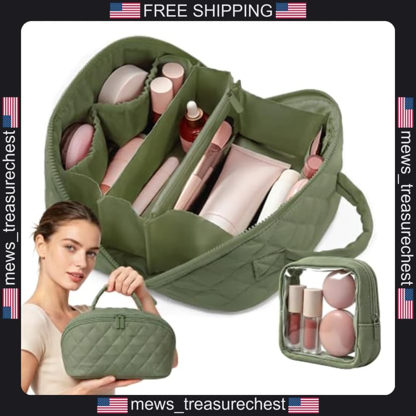 Reise Kosmetiktasche Wasserdicht PU Leder Organizer mit 5 Fächern