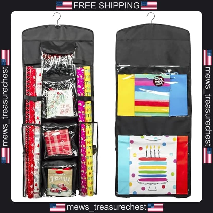 Geschenkpapier Organizer Canvas Aufbewahrungstasche mit Fächern