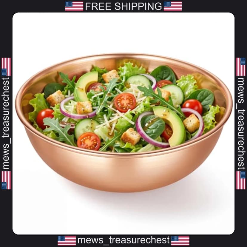 Kupfer Rührschüssel 1,5 Quart Handwäsche nur Küche Salatschüssel