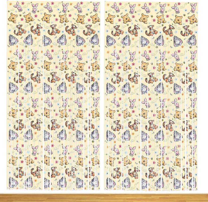Winnie Puuh Party Deko Vorhang Party Hintergrund 2 Stück NEU