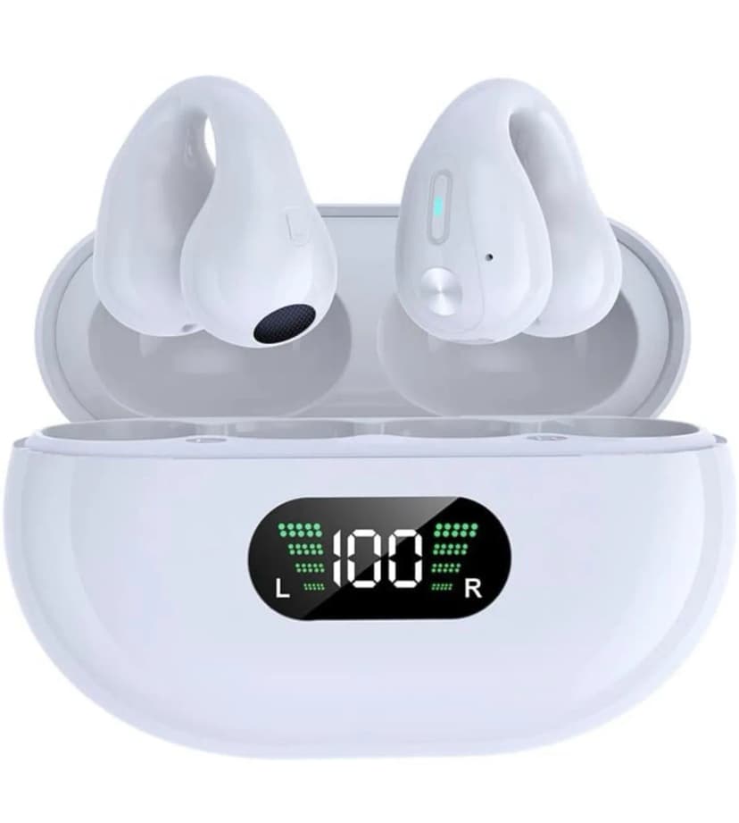 Clip On Wireless Earbuds Knochen Bluetooth 5.3 Mikrofon Stereo Sound Ohrhörer
