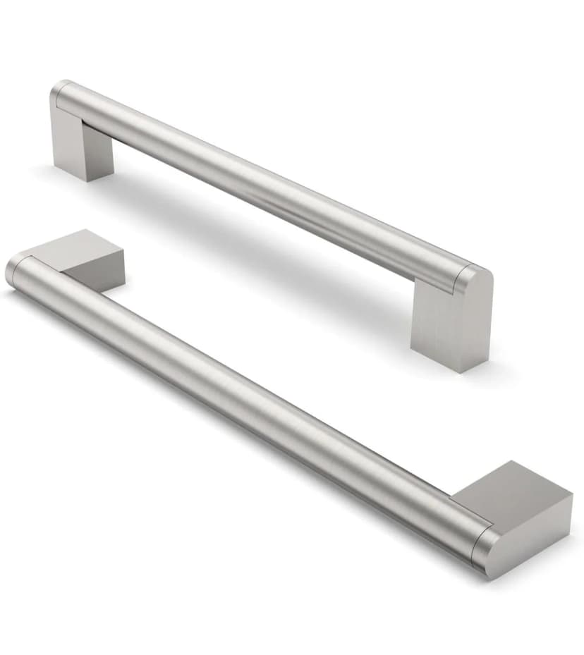 Küchen Schrankgriffe 192 mm Nickel gebürstet Schublade Kleiderschrank
