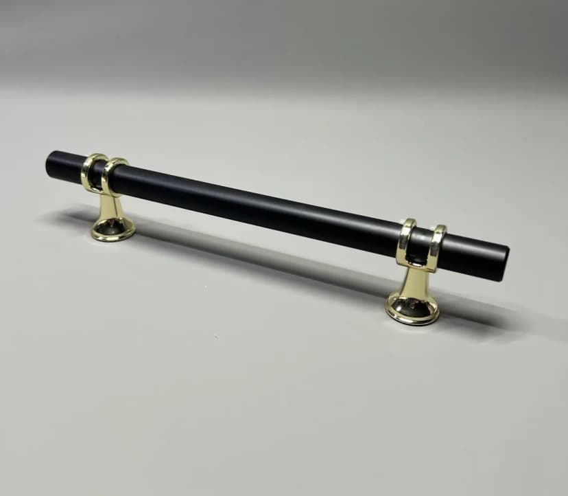 10x Küchen Schrankgriffe 128 mm schwarz gold Schublade Kleiderschrank
