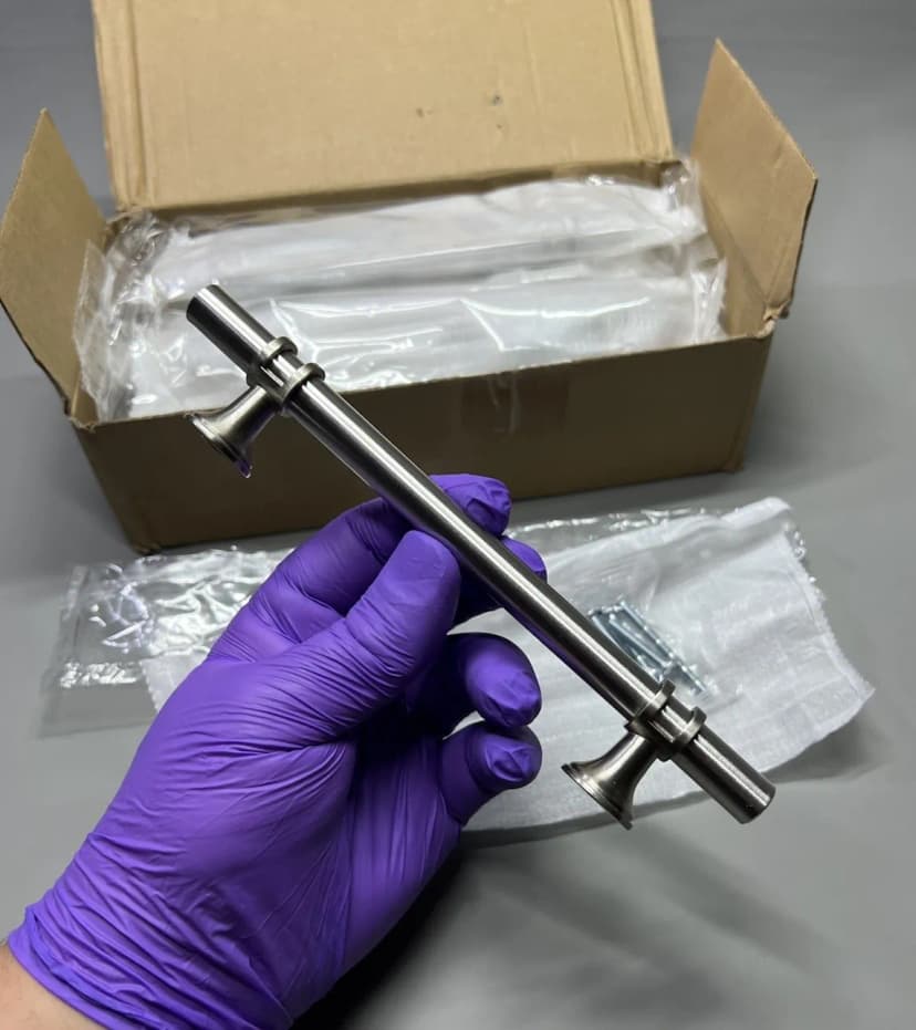 Küchenschrankgriffe 128 mm Nickel gebürstet satiniert Schublade Kleiderschrank