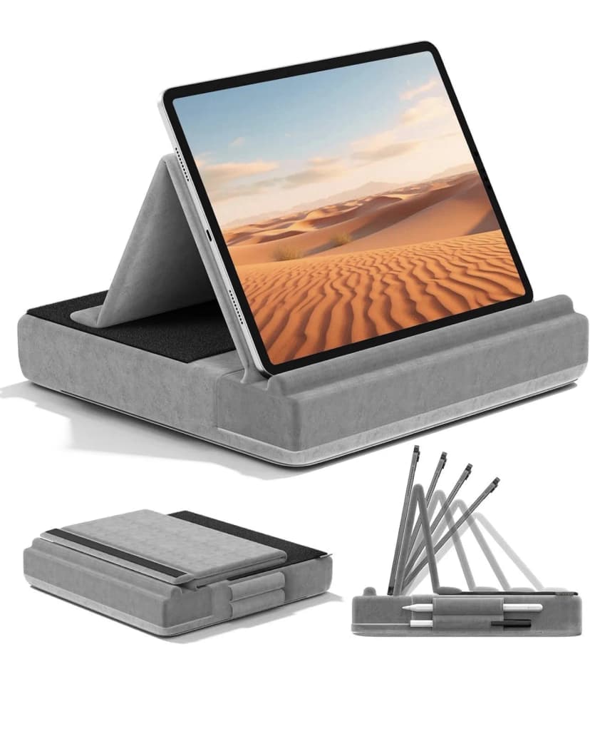 Book Soft Pillow Stand Comfortable Lap iPad Tablet Holder Hands Free Read Riser