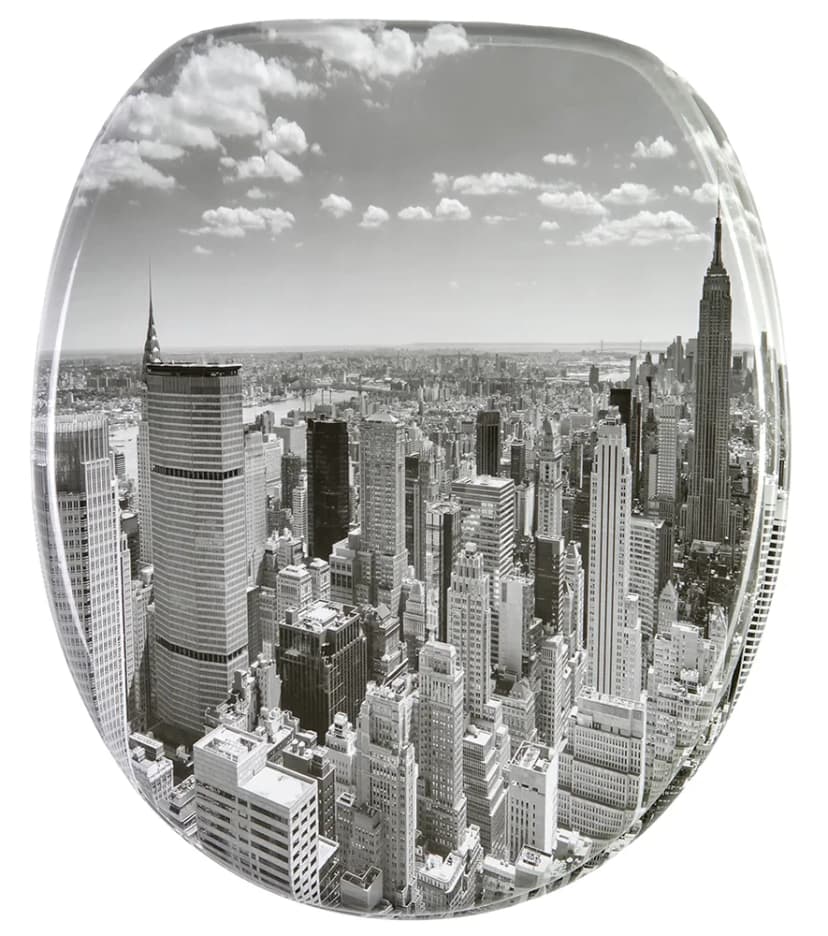 WC SITZ TOILETTENDECKEL KLODECKEL BRILLE DECKEL MIT ABSENKAUTOMATIK NEW YORK