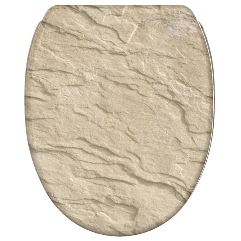 WC SITZ TOILETTENDECKEL KLODECKEL SITZE DECKEL MIT ABSENKAUTOMATIK SAND STONE