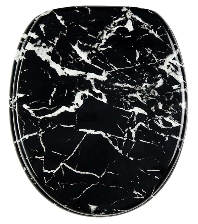 KLOBRILLE TOILETTENSITZ TOILETTENBRILLE WC BRILLE DECKEL SITZE MARMOR SCHWARZ