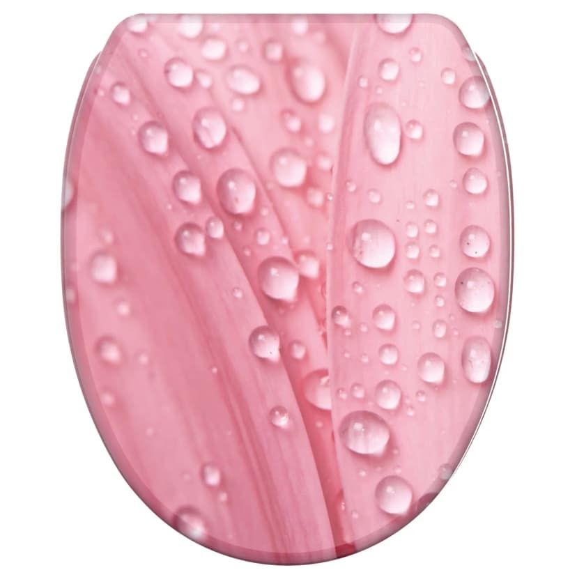WC SITZ TOILETTENDECKEL KLODECKEL TOILETTENSITZ MIT ABSENKAUTOMATIK PINK FLOWER
